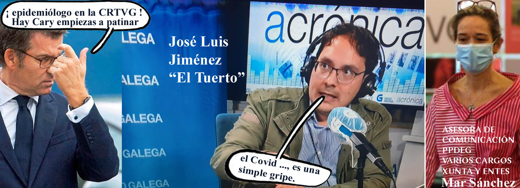 El Tuerto" también "epidemiólogo" José Luis Jiménez cobra 300 euros de los  fondos públicos que paga María del Mar para afirmar publicamente que el  Covid ..., es una simple gripe..., en la