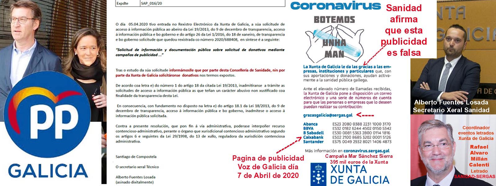 Exclusiva; El Gobierno de Feijóo esta blanqueando dinero de donativos  anónimos mediante 4 cuentas bancarias justificadas en el coronavirus que  niega su existencia el Sergas. - Xornal Galicia
