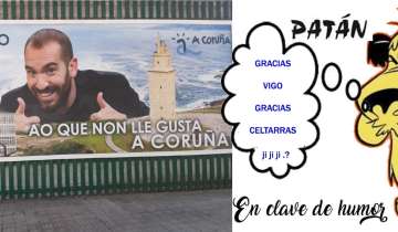 Lage Tuñas promociona publicidad Institucional por la Ciudad de A Coruña (sin comentarios ).
