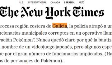 El New York Times apunta a Galicia como el mayor nido de Europa de Funcionarios corruptos bajo Gobierno de Feijóo.