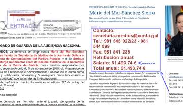 Acusan ante la Audiencia Nacional a la asesora de Feijóo, Mar Sánchez Sierra de prevaricación continuada desde el año 2013.