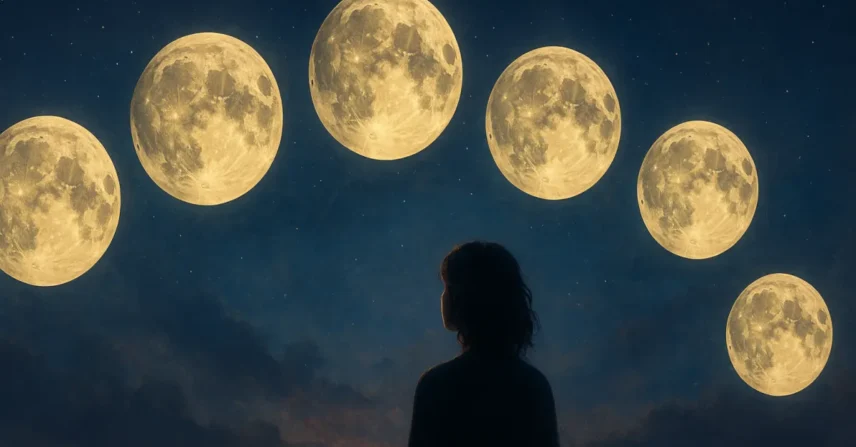Sonhar com 5 luas no céu: forte fase espiritual em curso