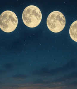 Sonhar com 8 luas no céu: fase rara, mística e profunda